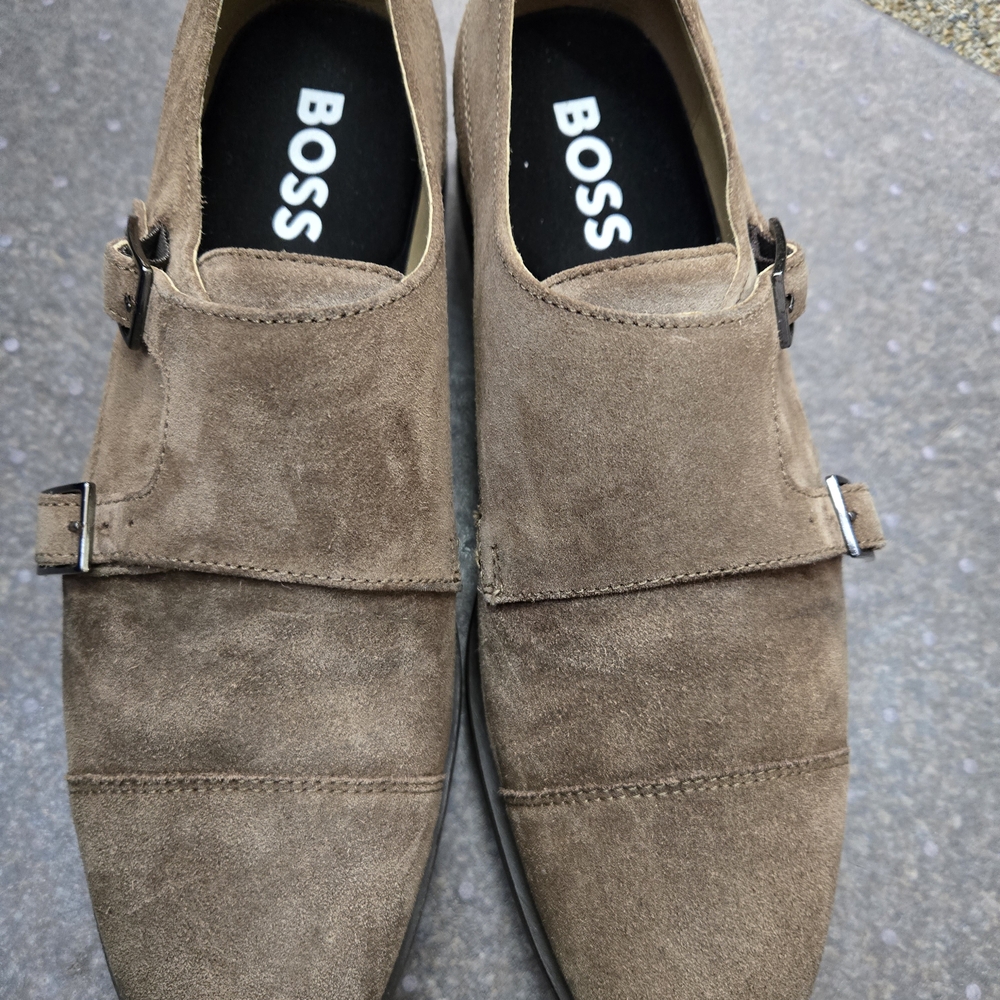 NWOT Boss Tan Suede Loafers 7UK 8US